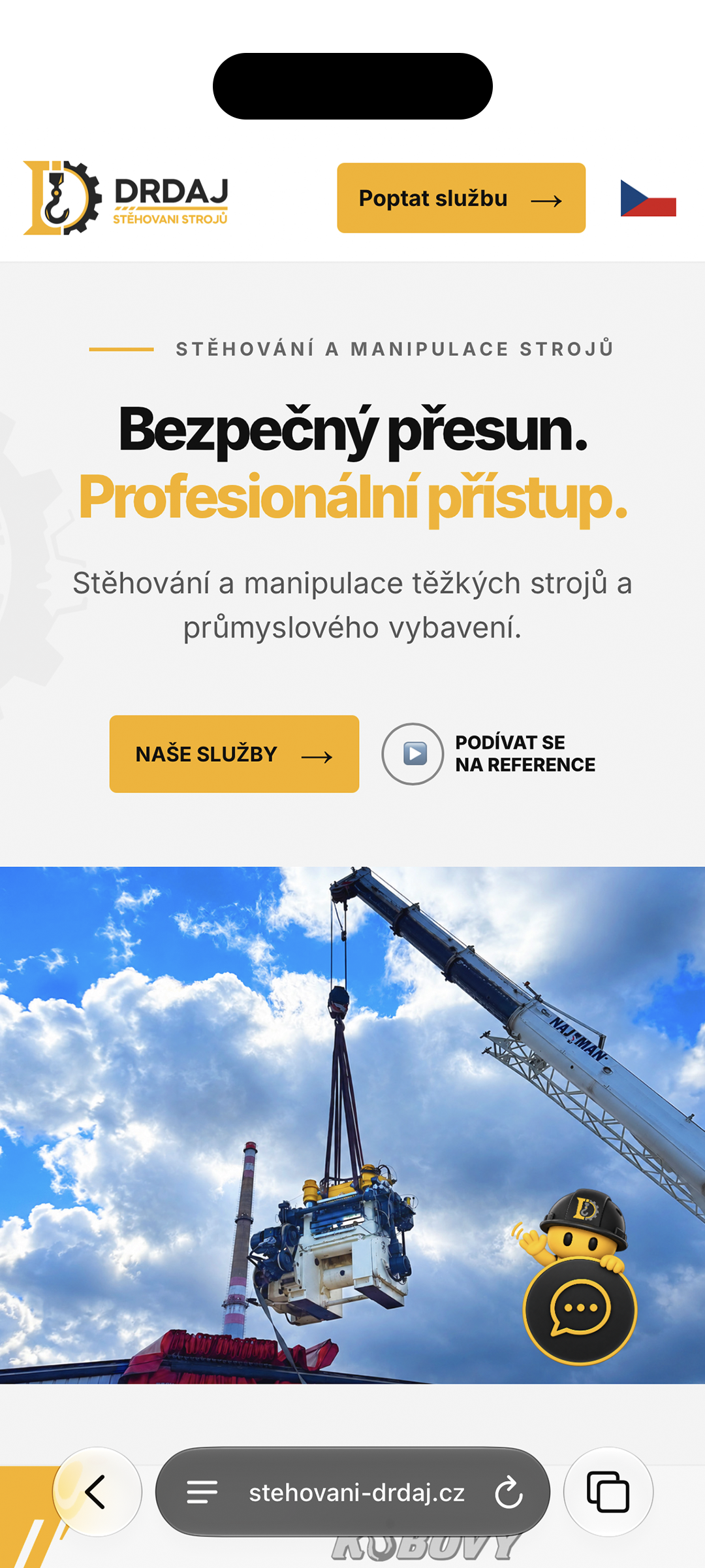 Náhled webu DrDaj – Stěhování strojů
